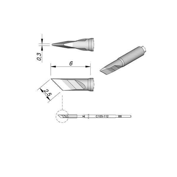 JBC C105-112刀型烙铁头